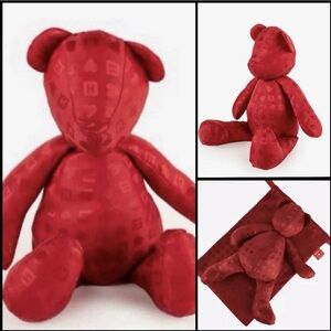 Harvey’s Seatbelt Cali Bear plush with sleeping bag / red / RARE / NEW sealed